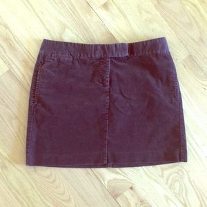 J Crew Purple Corduroy Pocket Mini Skirt Size 6